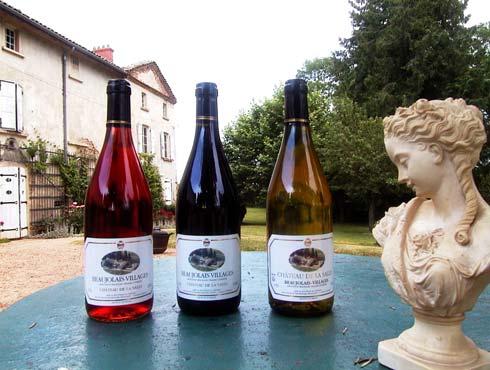 Beaujolais village Chteau de la salle, vin rouge, vin blanc et vin ros